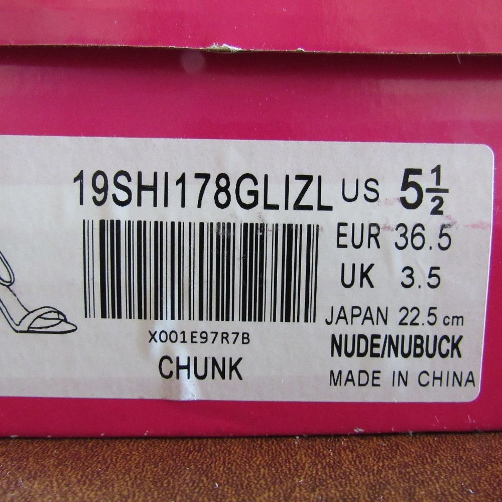 Dream Pairs Chunk Nude High Heel Sandals Size Womens US 5.5 UK 3.5 EUR 36.5 - Picture 5 of 7